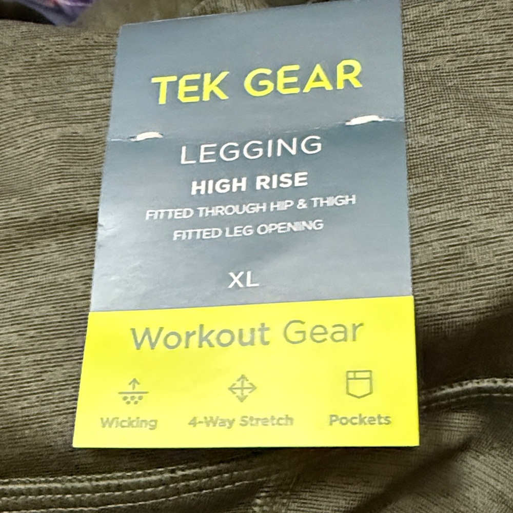 Tek Gear High Rise Leggings - Olive